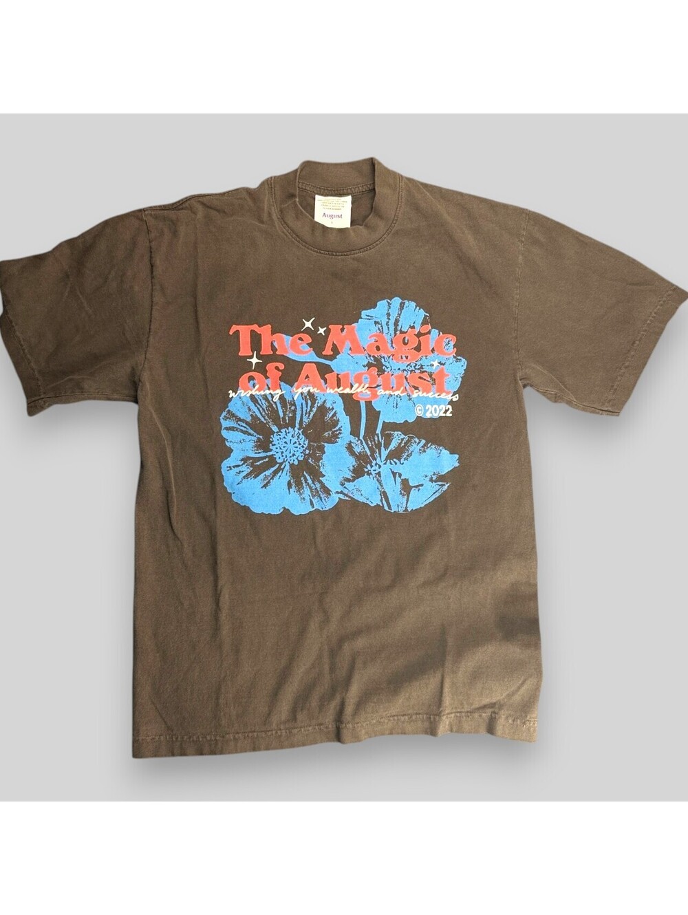 August The Magic of August Graphic T-Shirt Brown Small